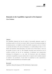 Humanity in the Capabilities Approach to Development