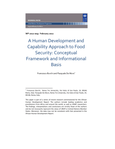 A Human Development and Capability Approach to Food Security