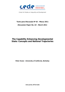 The Capability Enhancing Developmental State: Concepts and