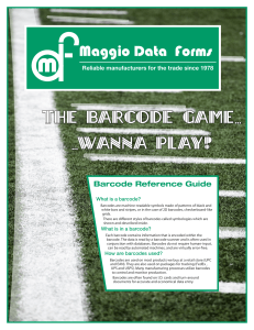 THE BARCODE GAME… …WANNA PLAY?