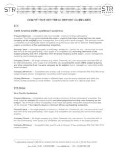 competitive set/trend report guidelines