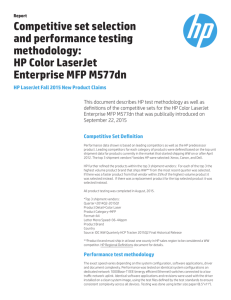 Competitive set selection and performance