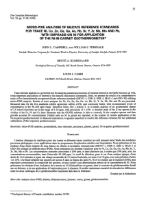 MICRO.PIXE ANALYSIS OF SILICATE REFERENCE