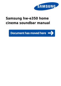 Samsung hw-e350 home cinema soundbar manual