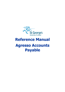 Reference Manual Agresso Accounts Payable