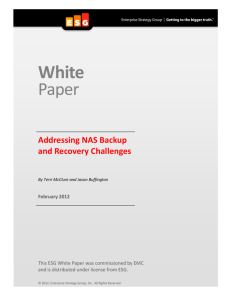 Addressing NAS Backup and Recovery Challenges