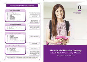 The Actuarial Education Company