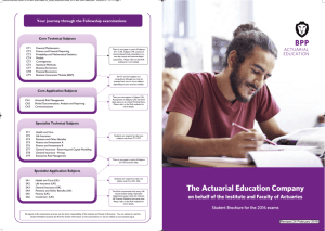 2016 Brochure - Actuarial Education Company