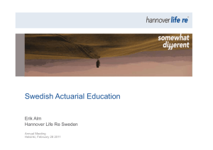 Swedish Actuarial Education