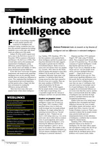 Thinking about intelligence
