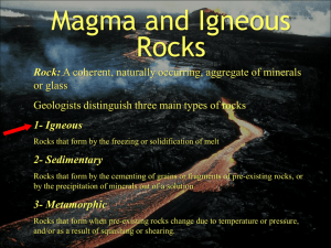 Magma & Igneous Rocks