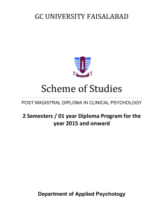 Clinical Psychology – Post Magistral Diplome
