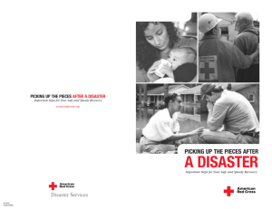a disaster - American Red Cross