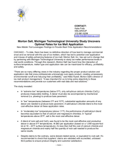 Morton Salt, Michigan Technological University Study Uncovers