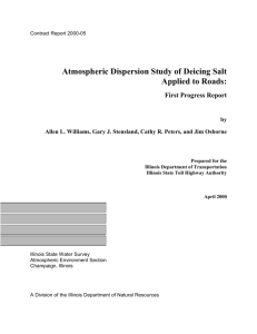 Atmospheric Dispersion Study of Deicing Salt Applied to Roads First