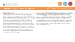 BEST PRACTICE CASE STUDY CAMPBELL'S JUST PEACHY SALSA