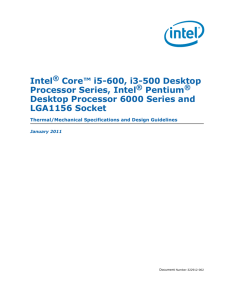 Intel® Core™ i5-600, i3-500 Desktop Processor Series, Intel