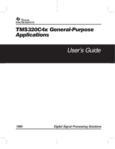 TMS320C4x General-Purpose Applications