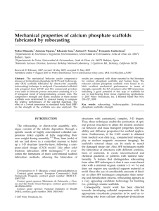 Mechanical properties of calcium phosphate scaffolds fabricated by