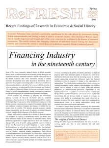 Financing Industry in the 19th century