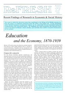 Education and the Economy, 1870-1939