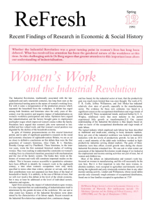 Women's Work and the Industrial Revolution
