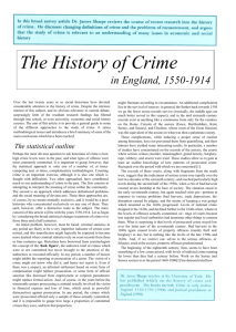 The History of Crime in England, 1550-1914