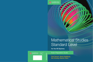 Mathematical Studies Standard Level