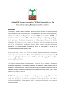 National Off-Licence Association (NOffLA) Presentation to the