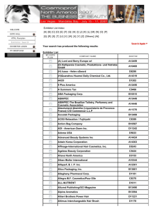 Exhibitor List Exhibitor List Index