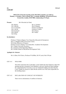 Minutes of meeting 13 October 2014