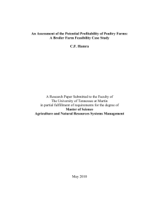 An Assessment of the Potential Profitability of Poultry Farms: A