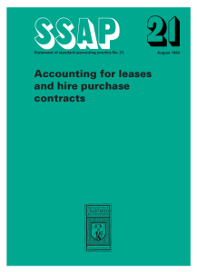 SSAP 21 Accounting for leases and hire purchase contracts