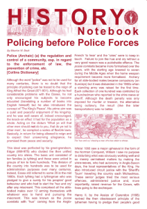 Policing before Police Forces