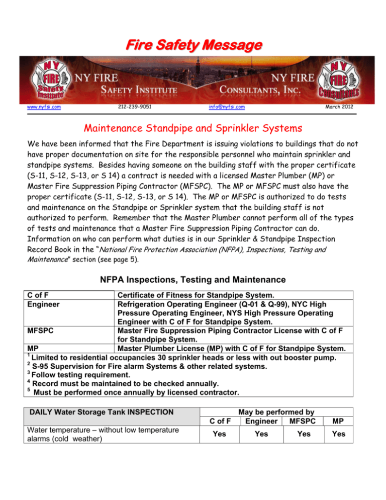 Fdny Fire Safety Notice