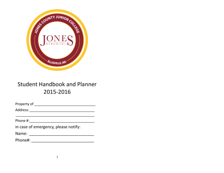 Student Handbook And Planner 2015 2016