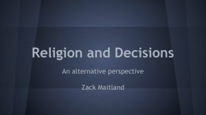 Religion and Decisions