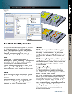 ESPRIT KnowledgeBase - Shape Design Technologies