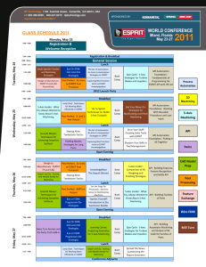 class schedule 2011