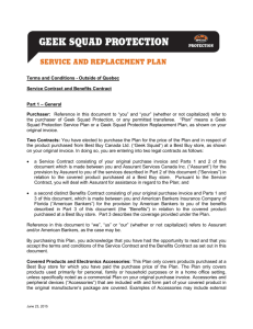 Terms and Conditions - Geek Squad Protection Plan