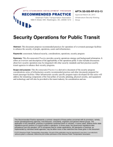Security Operations for Public Transit