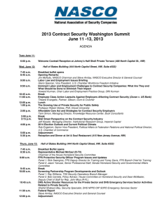 2013 Contract Security Washington Summit June 11 -13, 2013
