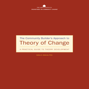 The Community Builder's Approach to Theory of Change