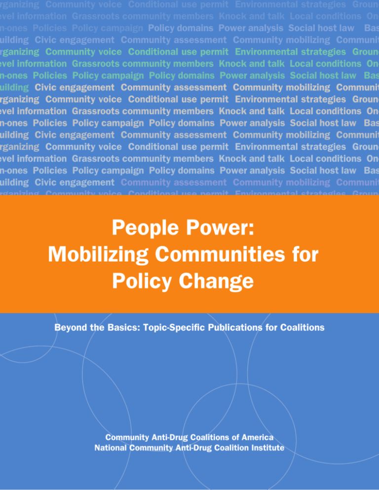 People Power Mobilizing Communities for Policy Change