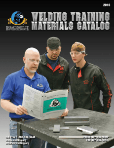 Training Materials Catalog - Hobart Institute of Welding Technology