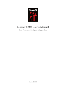 MooseFS 2.0 User's Manual