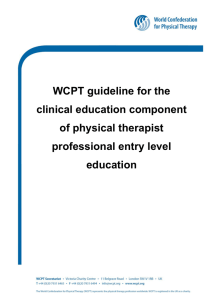 WCPT guideline for the clinical education component of physical