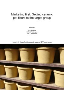 Getting ceramic pot filters to the target group