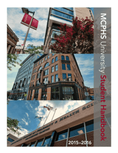 Student Handbook - Massachusetts College of Pharmacy and