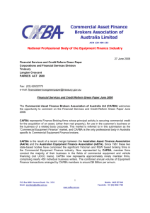 Commercial Asset Finance Brokers Association of Australia Limited